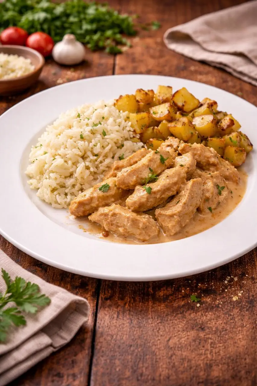 estrogonofe de carne com batatas